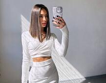 Оксамитовий комплект, декорований бахромою зі страз | PUSHKA SHOP