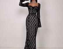 Мереживна сукня максі з чашечками    | PUSHKA SHOP