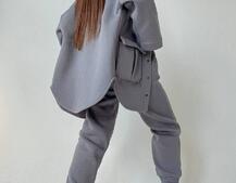 Комплект: тёплая рубашка на кнопках + джоггеры Комплект: тёплая рубашка на кнопках + джоггеры | PUSHKA SHOP