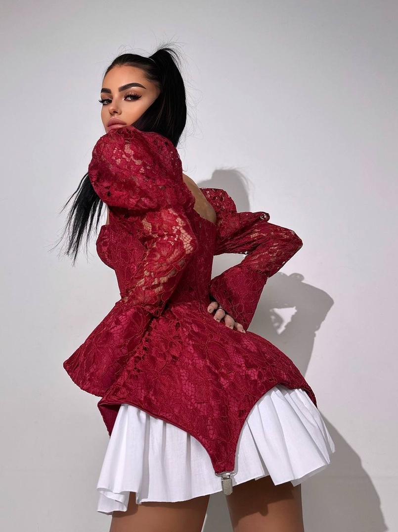 Мереживна сукня з чашечками  | PUSHKA SHOP