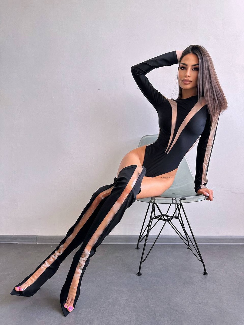 Боді із вставками сітки Боді із вставками сітки | PUSHKA SHOP