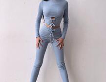 Трикотажний комплект: корсетний топ + легінси | PUSHKA SHOP