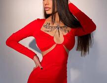 Сукня, декорована шнуром зі страз | PUSHKA SHOP