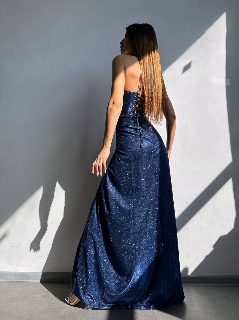 Сяючий комплект: корсет + спідниця максі | PUSHKA SHOP