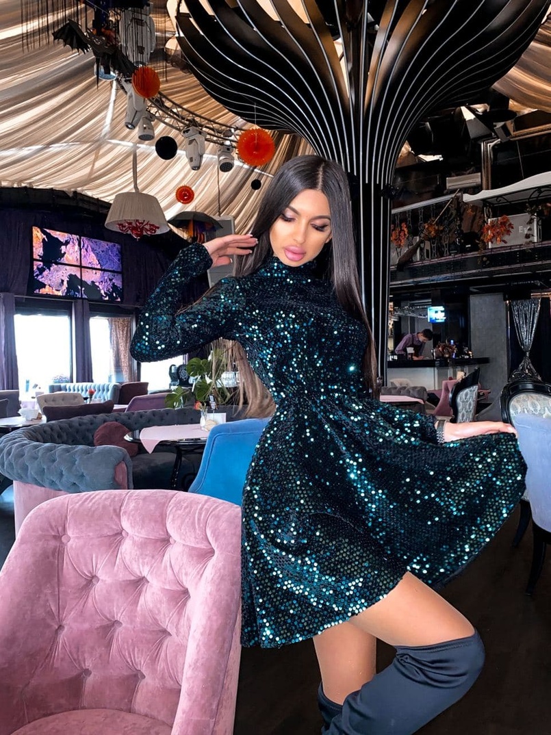 Платье-гольф с пайетками Платье-гольф с пайетками | PUSHKA SHOP