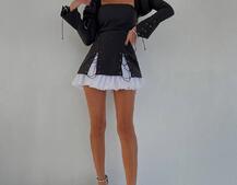 Сукня з об'ємними рукавами + спідниця з воланами | PUSHKA SHOP