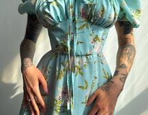 Сукня- міді з квітковим принтом Сукня- міді з квітковим принтом | PUSHKA SHOP