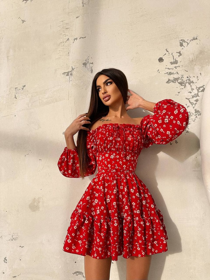 Сукня з воланами та шнурівкою по спинці Сукня з воланами та шнурівкою по спинці | PUSHKA SHOP