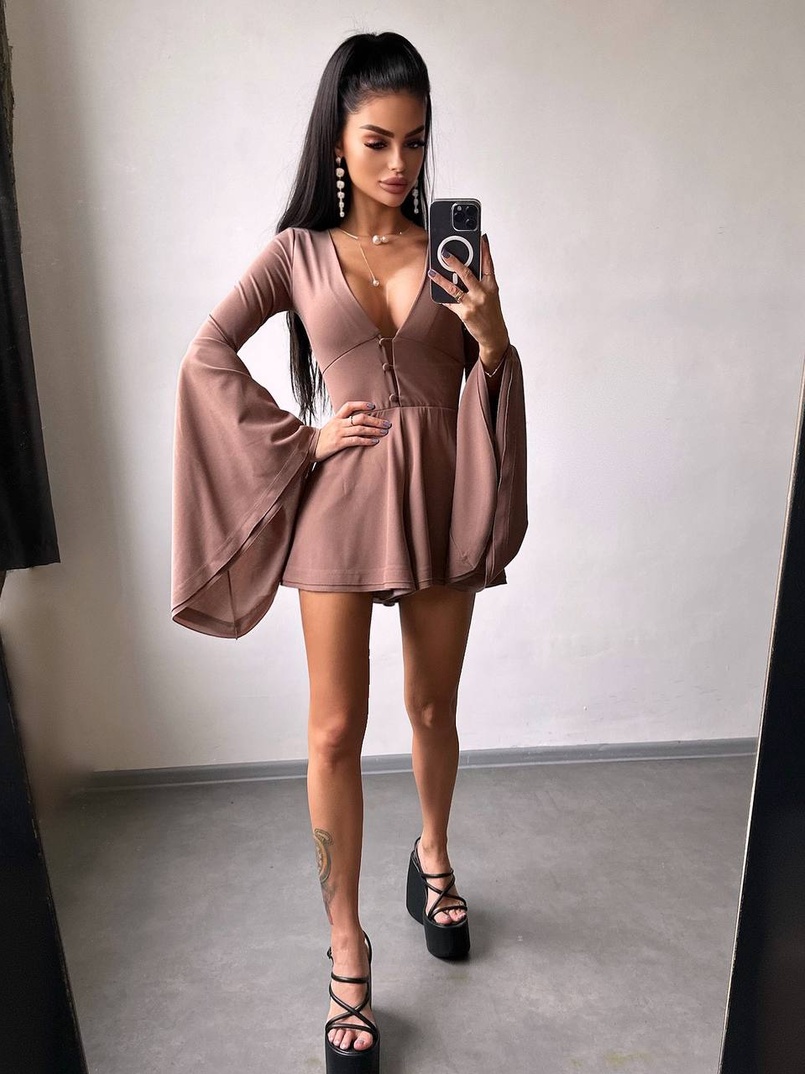 Ромпер з розкльошеними рукавами Ромпер з розкльошеними рукавами | PUSHKA SHOP