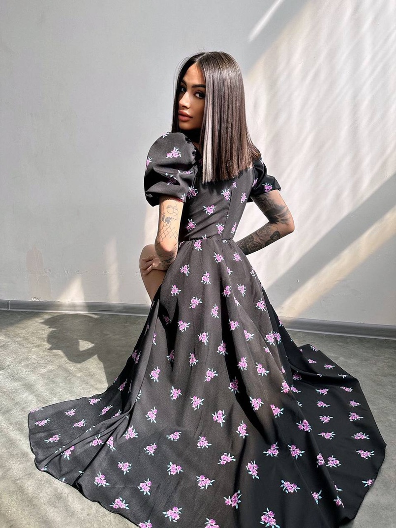 Сукня- міді з квітковим принтом Сукня- міді з квітковим принтом | PUSHKA SHOP