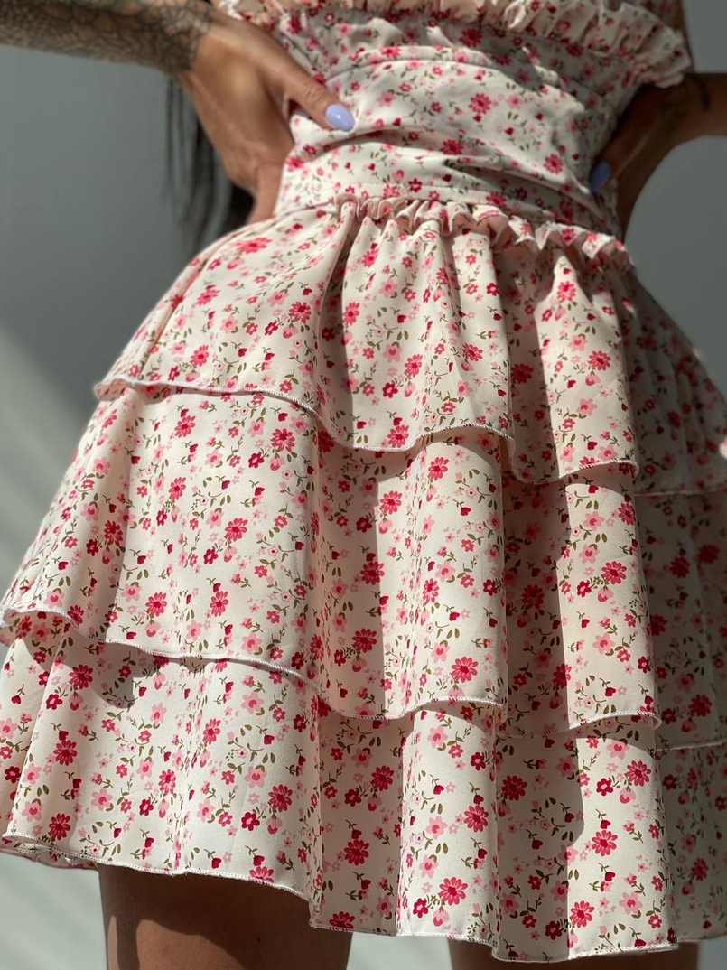 Платье с пышной юбочкой и корсетом | PUSHKA SHOP