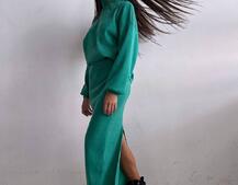 Костюм із теплого трикотажу-рубчика: светр + спідниця | PUSHKA SHOP