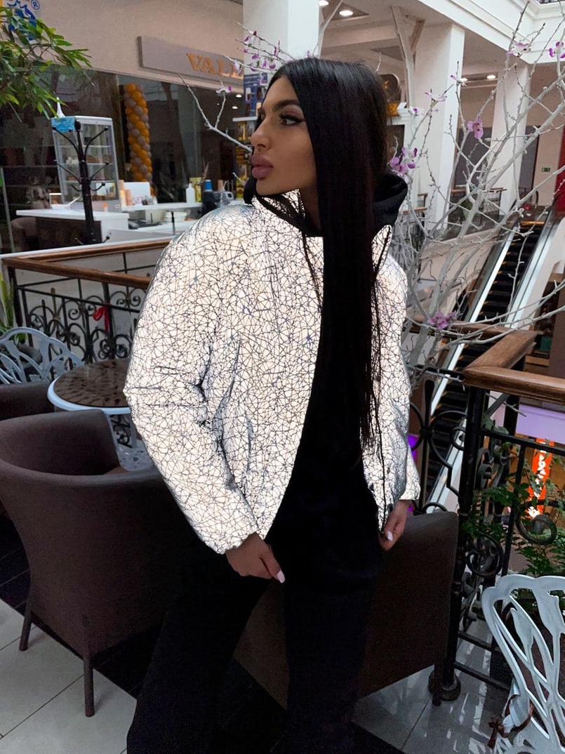 Рефлективный укорочённый зимний дутик Рефлективный укорочённый зимний дутик | PUSHKA SHOP