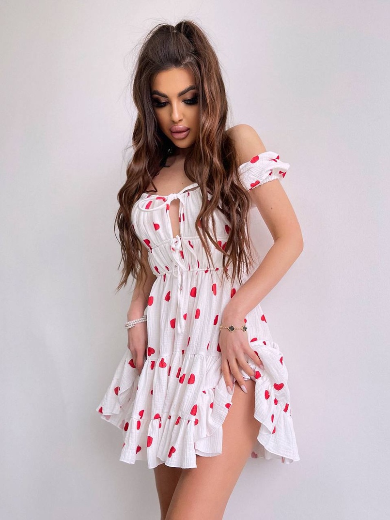 Муслинова сукня з принтом ❤️ | PUSHKA SHOP