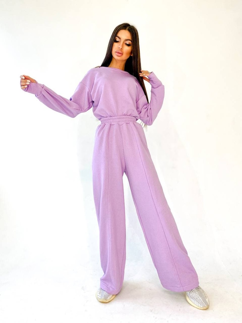 Костюм: боди + расклешенные штаны из качественной турецкой трехнитки Костюм: боди + расклешенные штаны из качественной турецкой трехнитки | PUSHKA SHOP