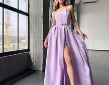 Сукня максі  з розрізом на спідниці  | PUSHKA SHOP