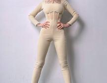 Облягаючий трикотажний комбінезон з елементами корсету Облягаючий трикотажний комбінезон з елементами корсету | PUSHKA SHOP