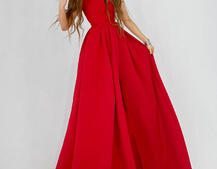 Платье макси с разрезом на юбке и запахом на груди Платье макси с разрезом на юбке и запахом на груди | PUSHKA SHOP