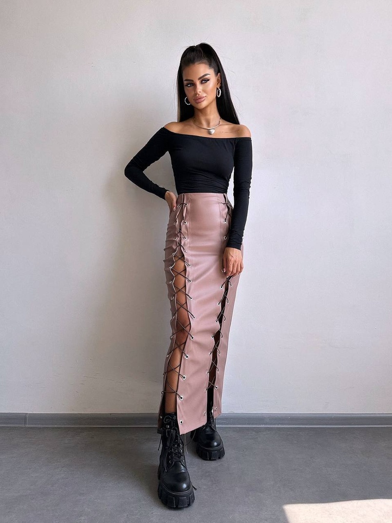 Комплект: топ + спідниця міді Комплект: топ + спідниця міді | PUSHKA SHOP