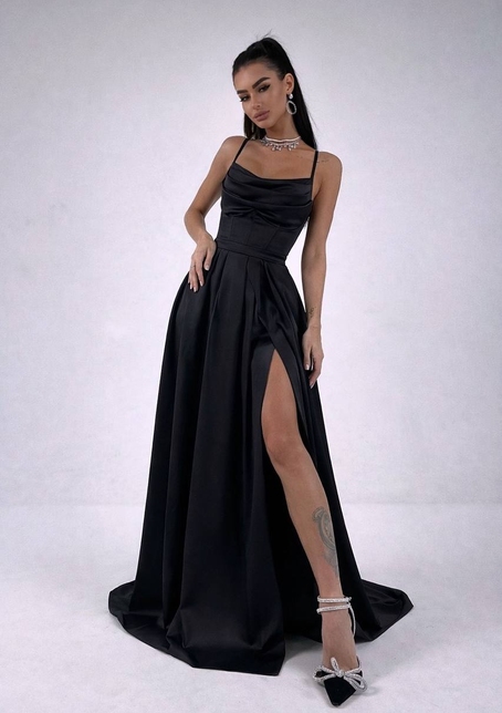 Атласний комплект: корсет + спідниця максі  | PUSHKA SHOP