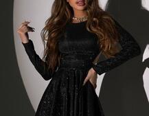 Блискуча сукня з відкритою  спинкою | PUSHKA SHOP