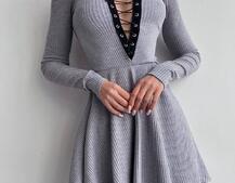 Сукня міні зі шнурівкою  | PUSHKA SHOP