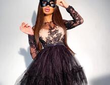 Платье с кружевным верхом и пышной фатиновой юбкой Платье с кружевным верхом и пышной фатиновой юбкой | PUSHKA SHOP