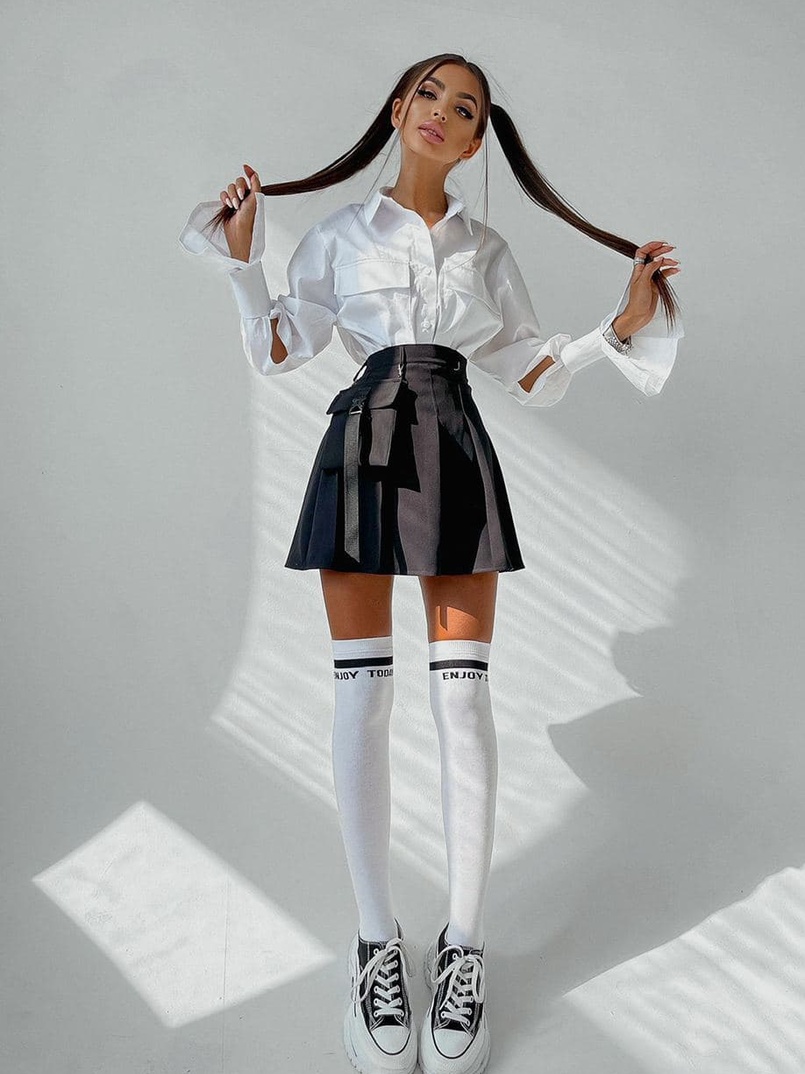 Комплект: рубашка + юбка в складку  | PUSHKA SHOP