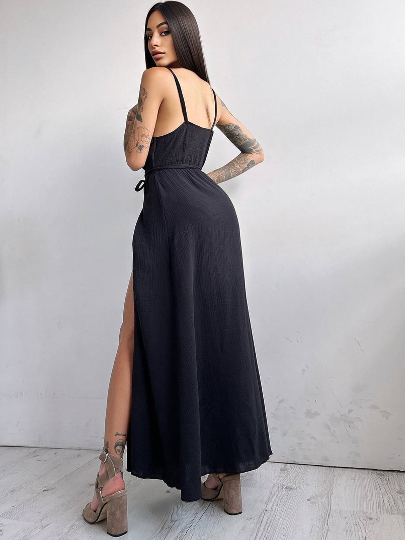 Муслиновое платье с запахом  | PUSHKA SHOP