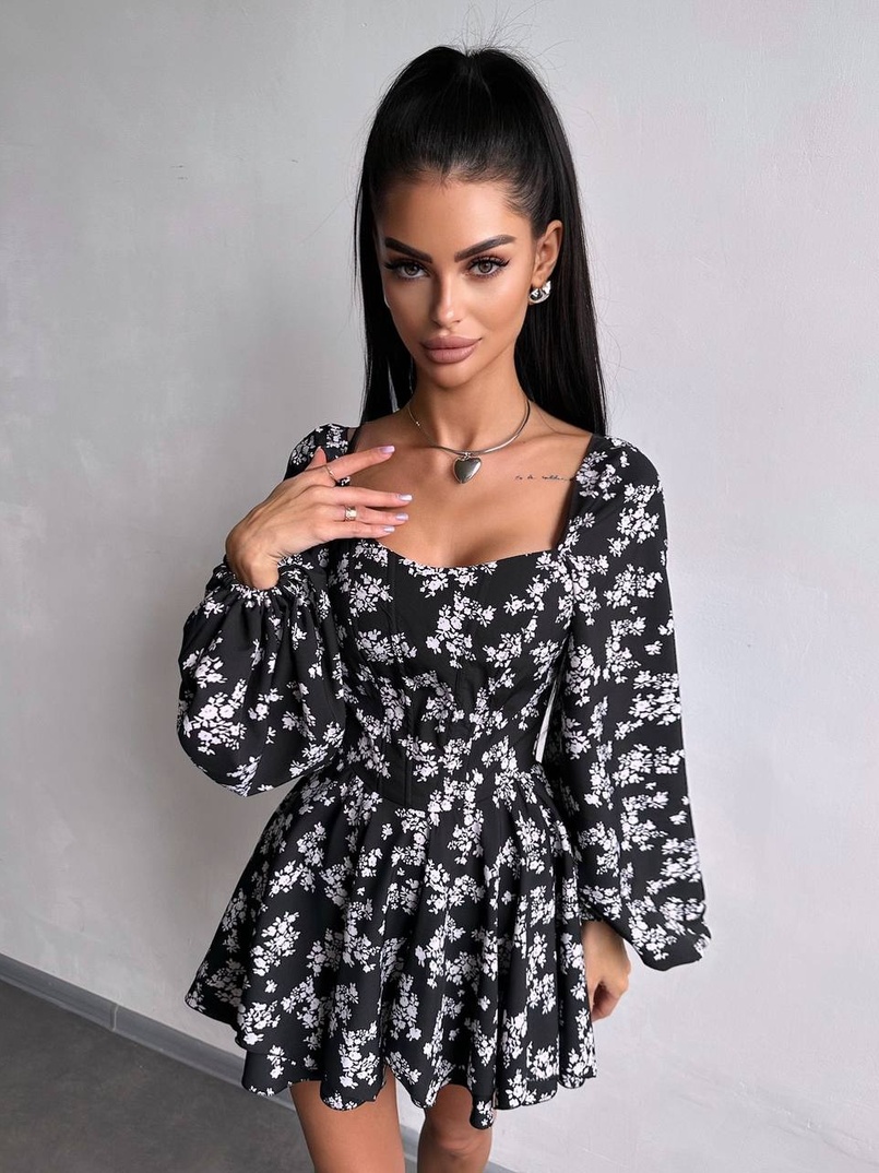 Корсетна сукня з подвійною спідницею  | PUSHKA SHOP