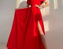 Платье-макси с разрезом Платье-макси с разрезом | PUSHKA SHOP