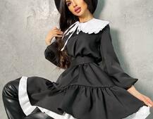 Платье со съёмным воротничком и подъюбником   Платье со съёмным воротничком и подъюбником   | PUSHKA SHOP