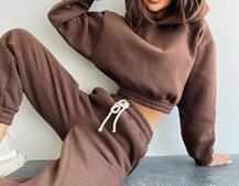 Базовый костюм на флисе с объемными капюшоном  Базовый костюм на флисе с объемными капюшоном  | PUSHKA SHOP