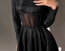 Блискуча корсетна сукня з пишною спідницею | PUSHKA SHOP