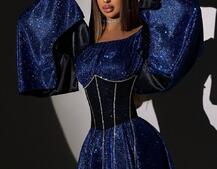 Сяючий комплект: сукня + корсет   | PUSHKA SHOP