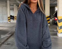 Теплий та мʼякий комплект: Обʼємний худі з капюшоном та штани з манжетами  Дуже приємний до тіла | PUSHKA SHOP