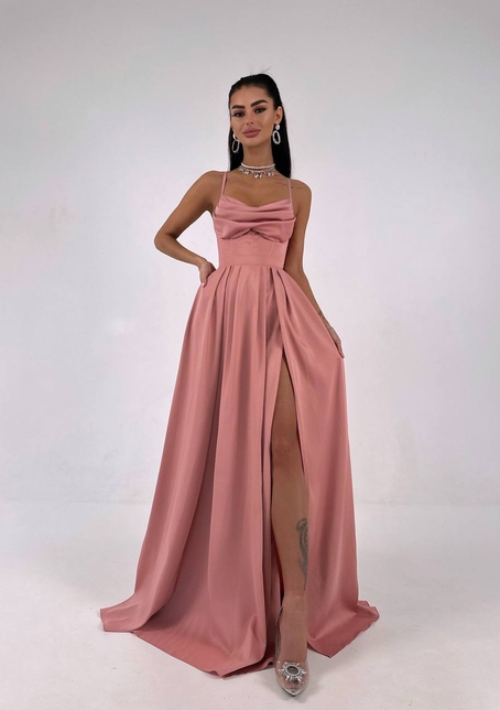 Атласний комплект: корсет + спідниця максі  | PUSHKA SHOP