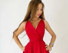 Платье макси с разрезом на юбке и запахом на груди Платье макси с разрезом на юбке и запахом на груди | PUSHKA SHOP