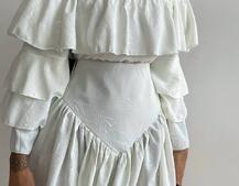 Сукня з асиметричною спідницею та воланами | PUSHKA SHOP