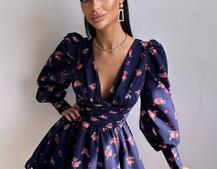 Сукня міні з пишною спідницею та драпіруванням на талії | PUSHKA SHOP