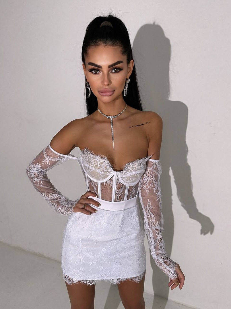 Мереживний комплект: корсет + спідниця   | PUSHKA SHOP