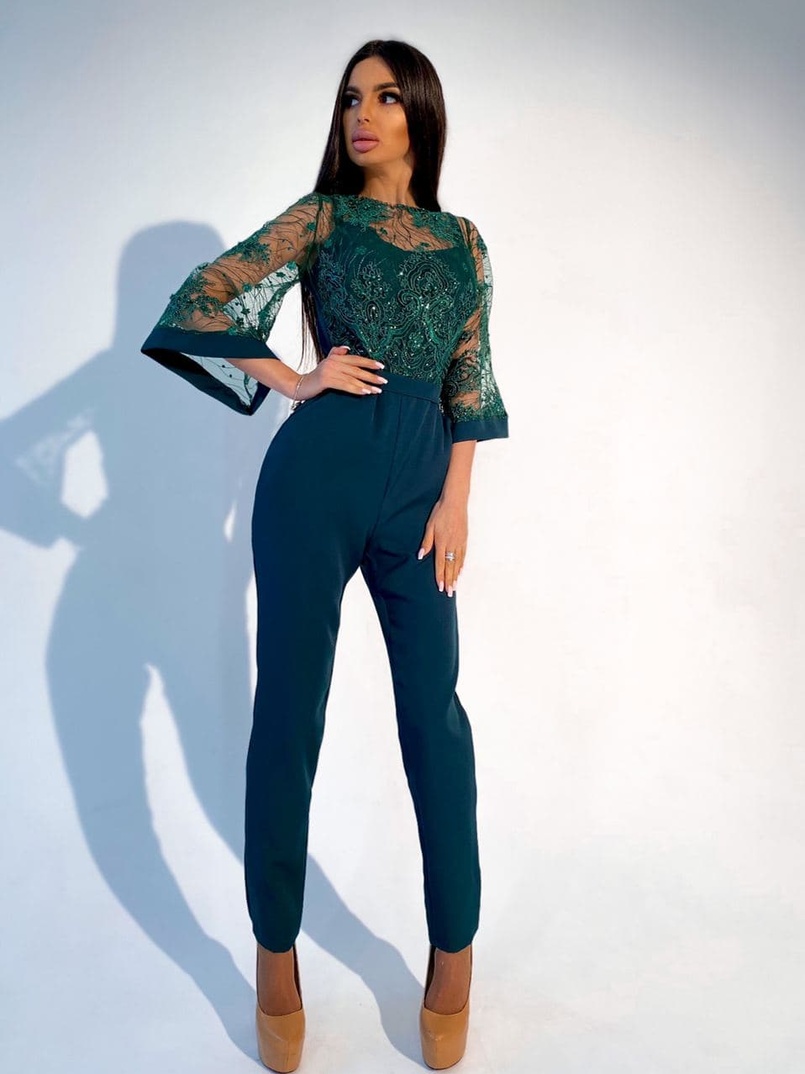 Эффектный комбинезон с кружевным верхом Эффектный комбинезон с кружевным верхом | PUSHKA SHOP