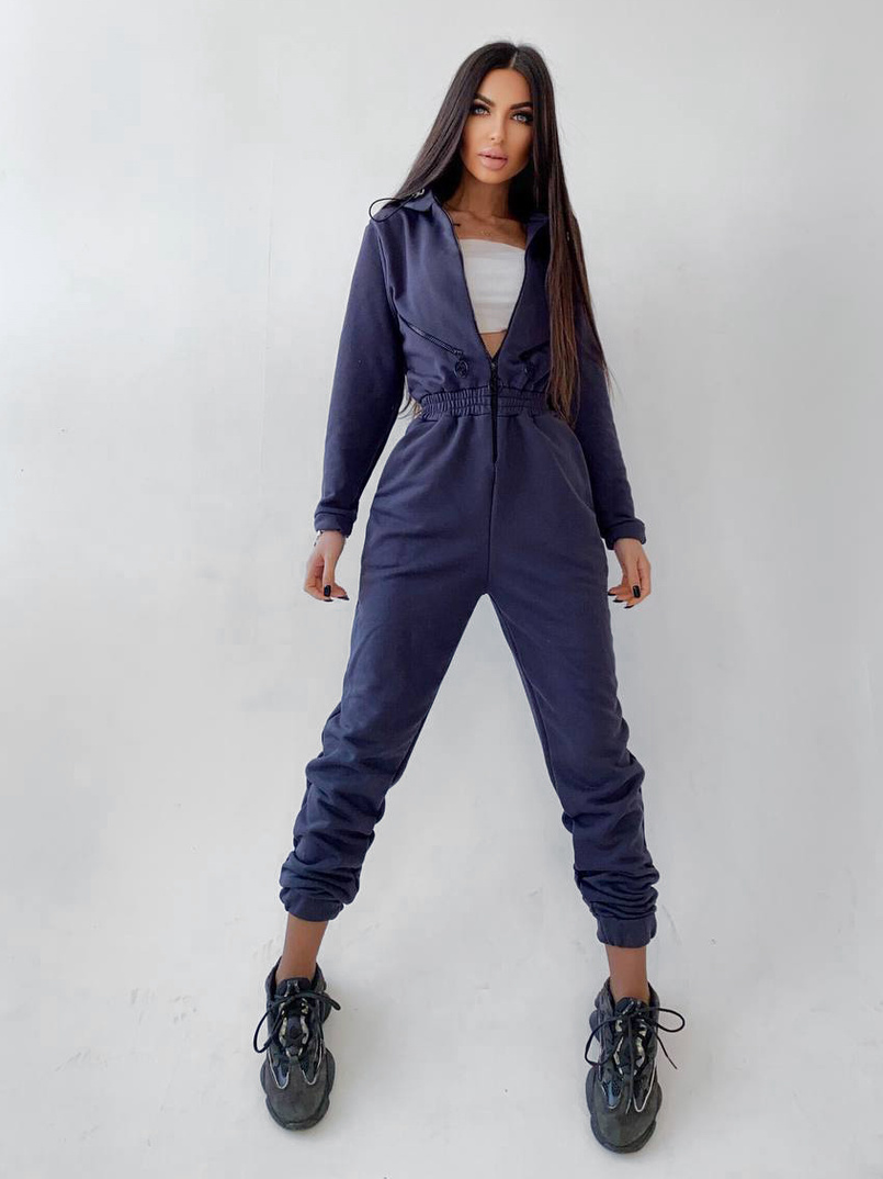 Приталенный комбинезон на молнии  Приталенный комбинезон на молнии  | PUSHKA SHOP