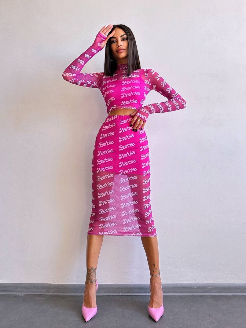 Комплект: топ + спідниця міді   Комплект: топ + спідниця міді   | PUSHKA SHOP