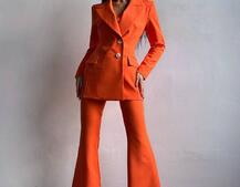 Костюм: піджак на підкладці, штани кльош+ жилет  | PUSHKA SHOP