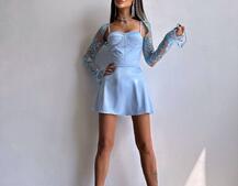 Атласна корсетна сукня-бюстьє + мереживне болеро | PUSHKA SHOP