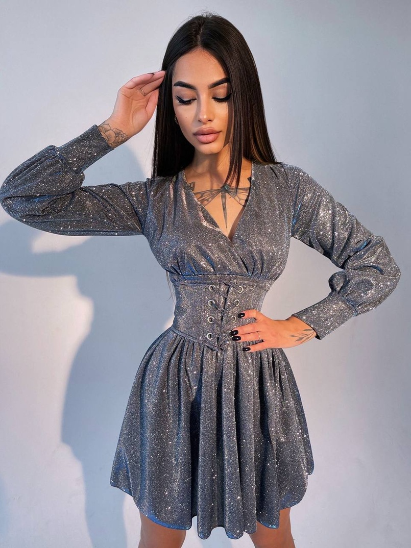 Блискуча сукня з корсетом Блискуча сукня з корсетом | PUSHKA SHOP