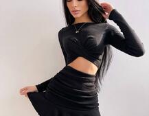 Трикотажный комплект: топ + юбка со сборкой   | PUSHKA SHOP