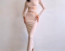 Сукня міді  із вставками сітки  | PUSHKA SHOP