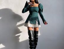 Сукня з об'ємними рукавами + спідниця з воланами Сукня з об'ємними рукавами + спідниця з воланами | PUSHKA SHOP